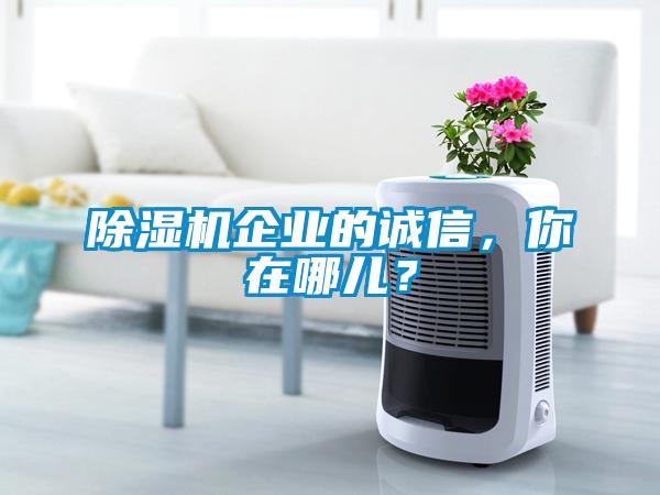 除濕機企業(yè)的誠信，你在哪兒？