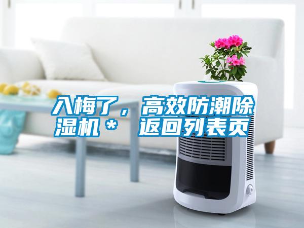 入梅了，高效防潮除濕機＊ 返回列表頁
