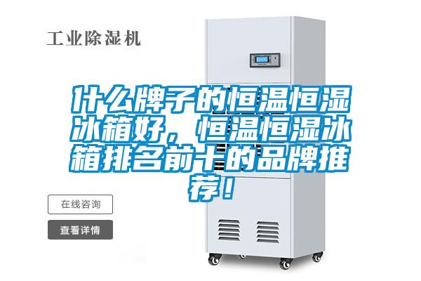 什么牌子的恒溫恒濕冰箱好，恒溫恒濕冰箱排名前十的品牌推薦！