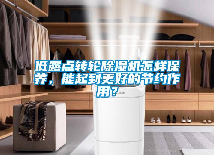 低露點(diǎn)轉(zhuǎn)輪除濕機(jī)怎樣保養(yǎng)，能起到更好的節(jié)約作用？
