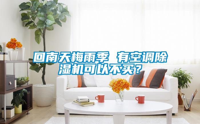 回南天梅雨季 有空調(diào)除濕機可以不買？