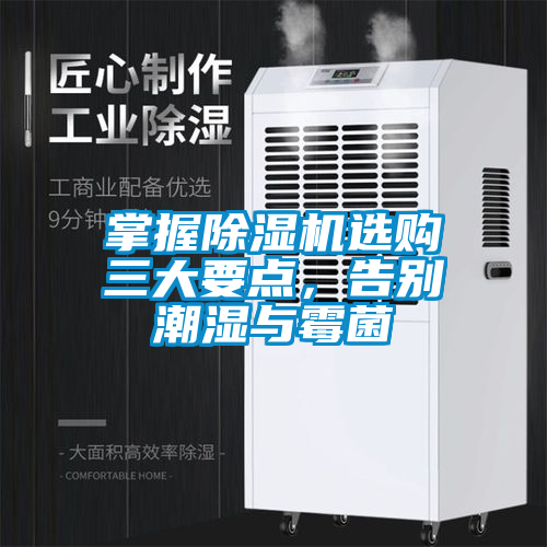 掌握除濕機選購三大要點，告別潮濕與霉菌