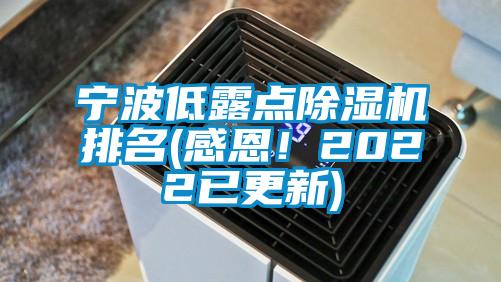 寧波低露點除濕機排名(感恩！2022已更新)