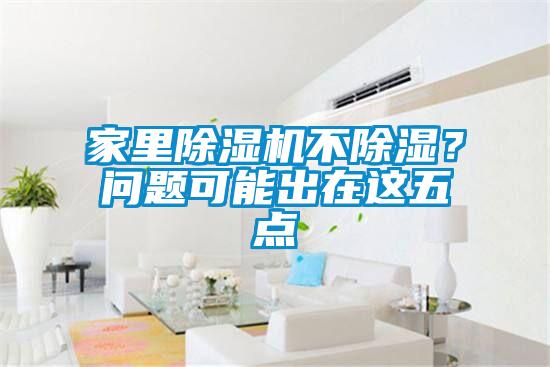 家里除濕機(jī)不除濕？問題可能出在這五點(diǎn)