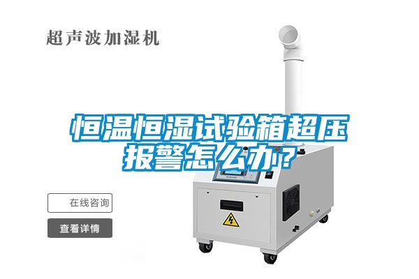恒溫恒濕試驗箱超壓報警怎么辦？