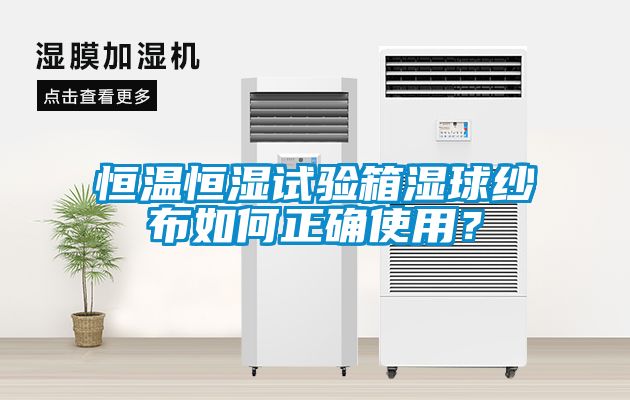 恒溫恒濕試驗箱濕球紗布如何正確使用？