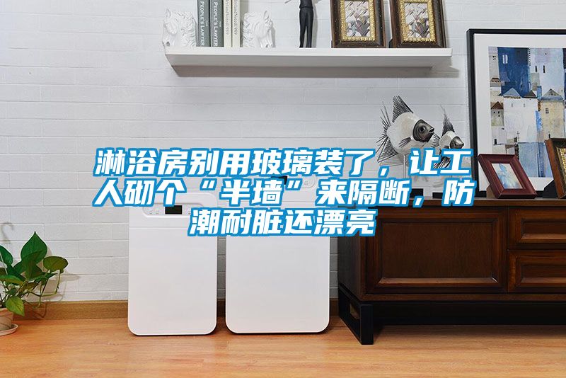 淋浴房別用玻璃裝了，讓工人砌個“半墻”來隔斷，防潮耐臟還漂亮