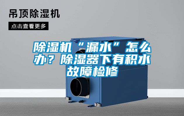 除濕機(jī)“漏水”怎么辦？除濕器下有積水故障檢修