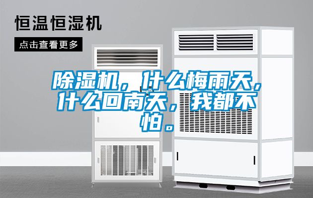 除濕機，什么梅雨天，什么回南天，我都不怕。